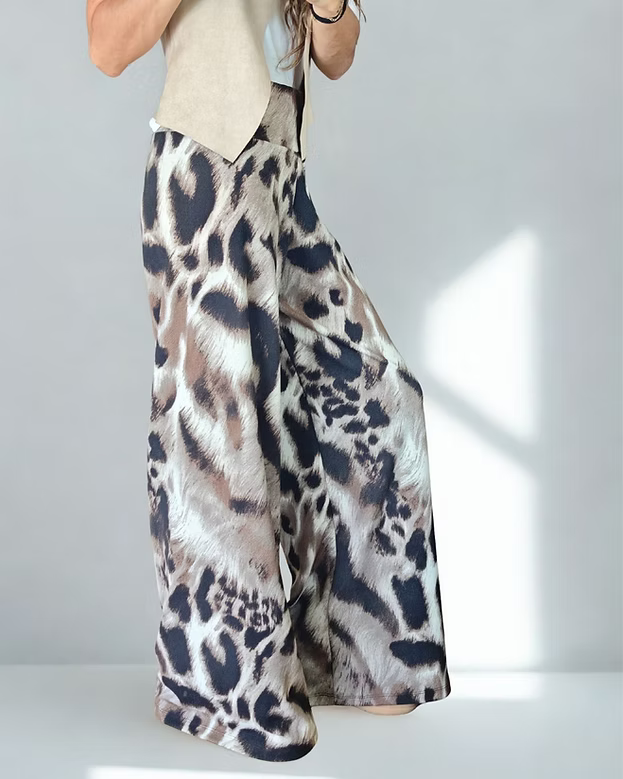 Palazo clásico tigre beige (Sofía)
