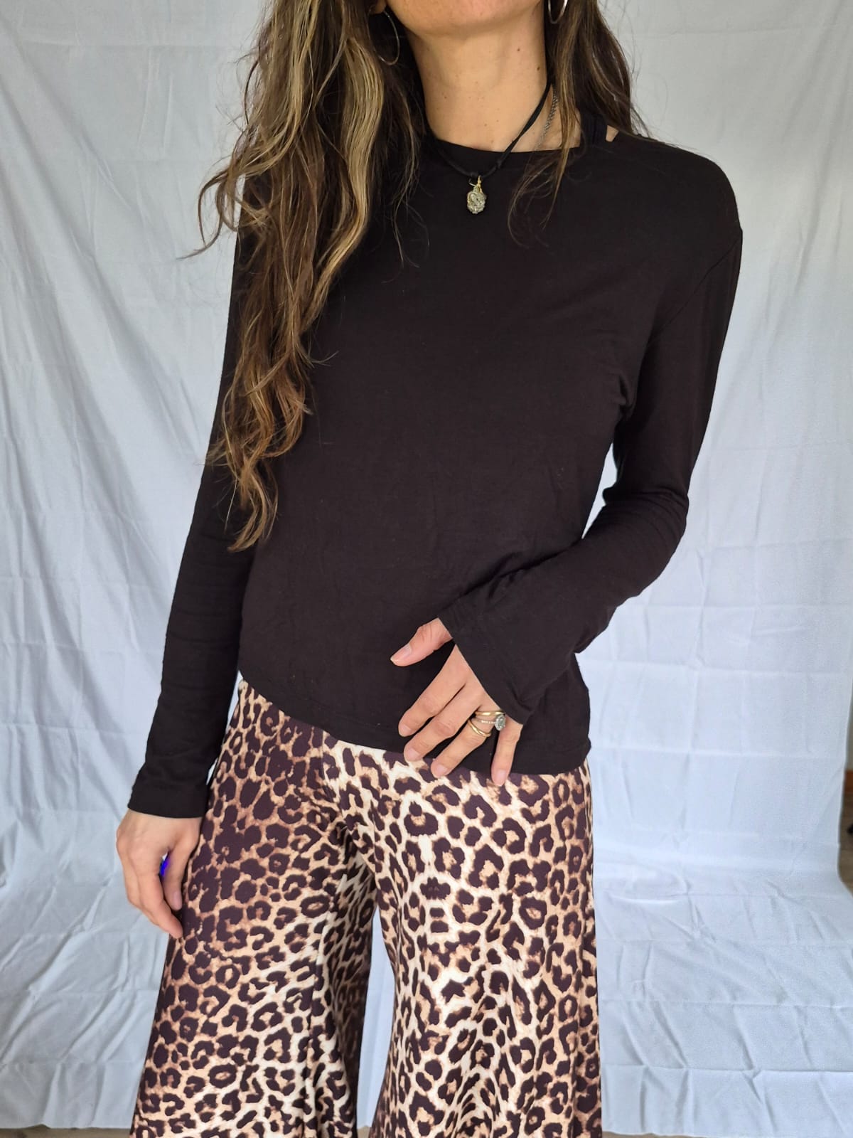 Polera manga larga negro (Modal)