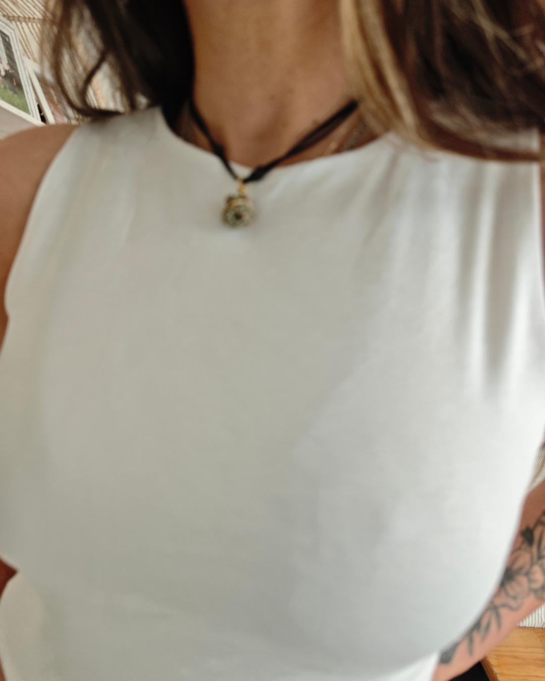 Polera sin mangas blanco (Modal)