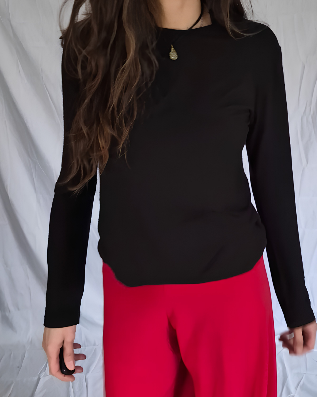 Polera manga larga negro (Modal)