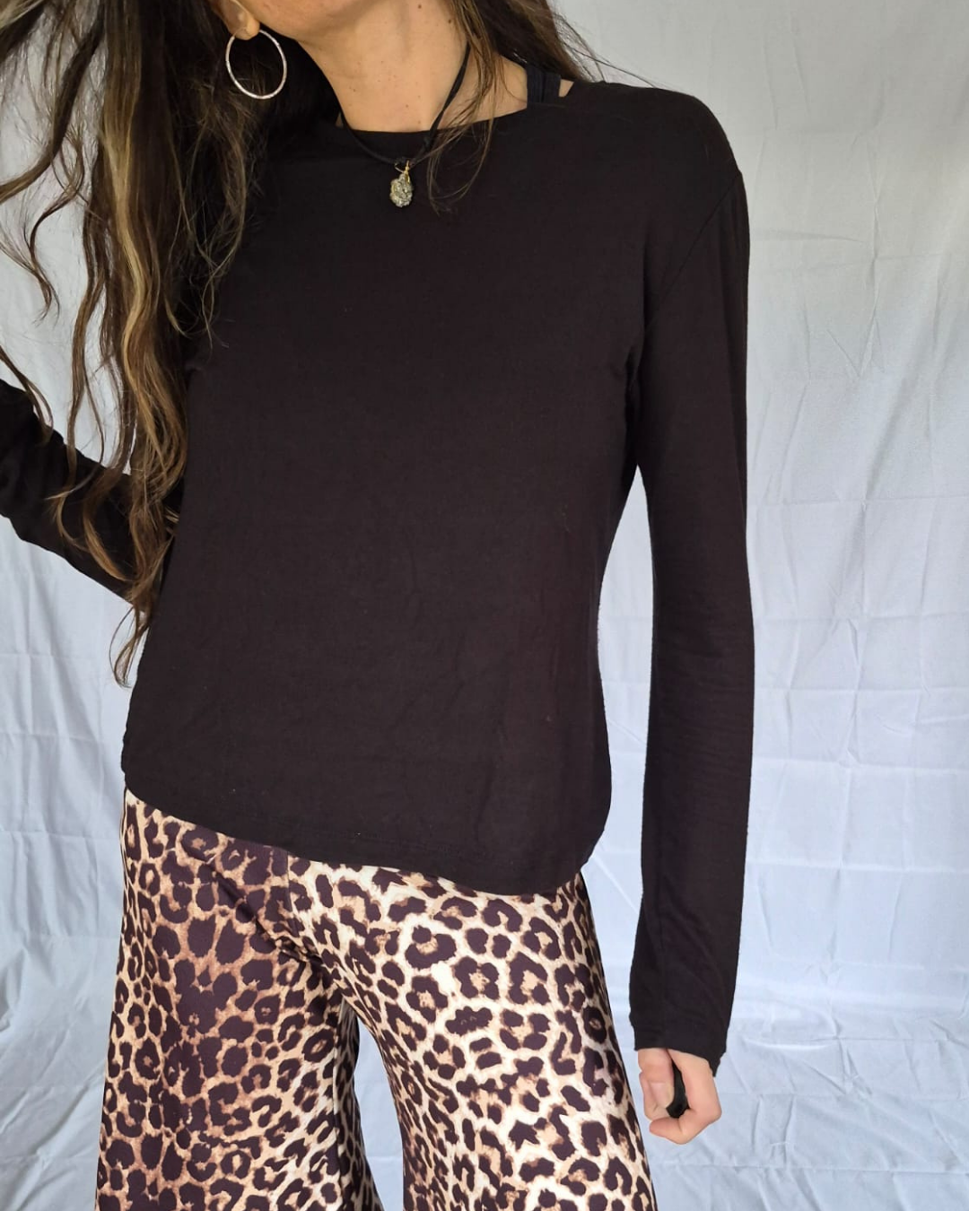 Polera manga larga negro (Modal)